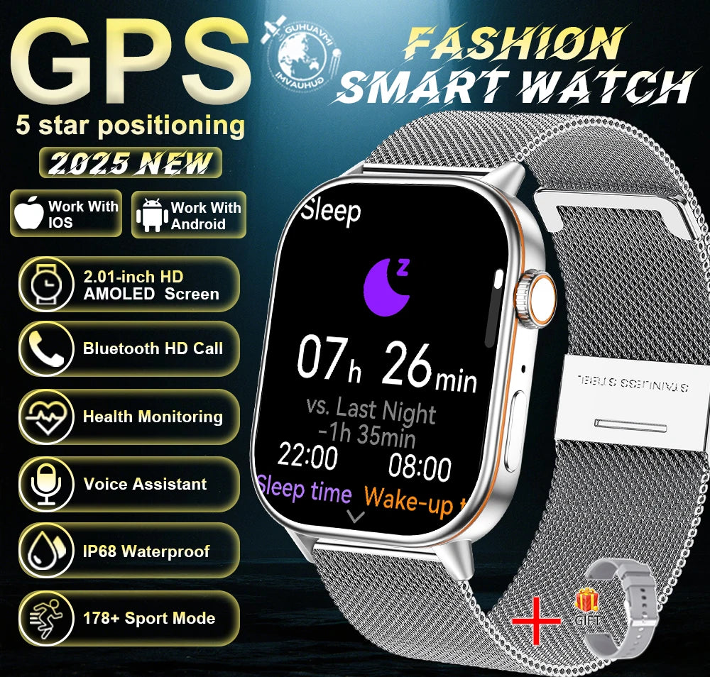 Montre connectée GUHUAVMI AMOLED 2,01 pouces – CLEVI Paris