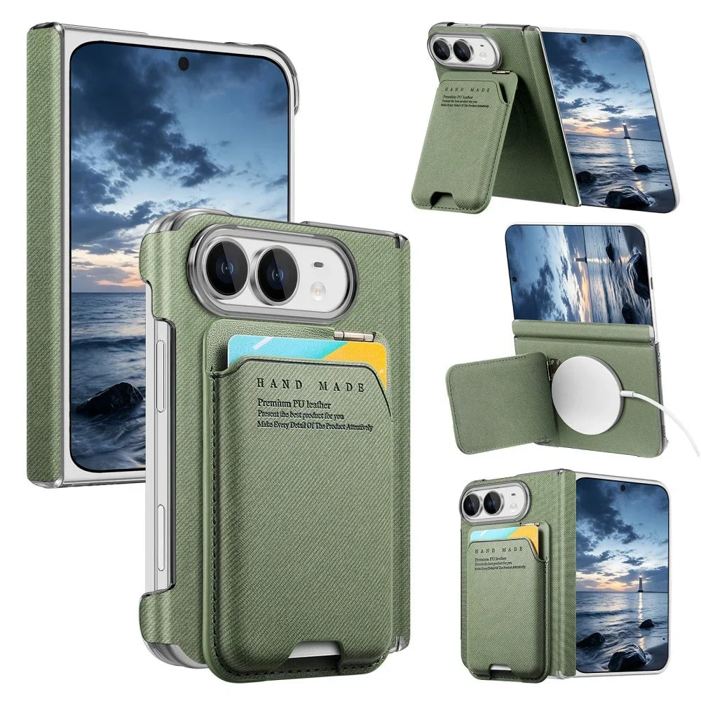 Porte-cartes iPhone Duo magnétique avec support – CLEVI Paris