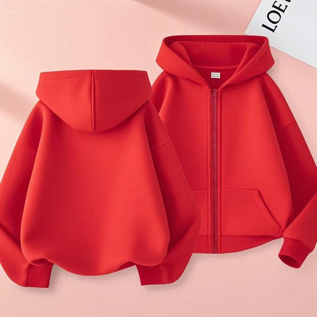 Sweat enfant zippé à capuche unisexe – CLEVI Paris