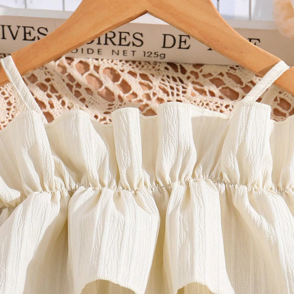 Ensemble fille caraco et jupe plissée – CLEVI Paris
