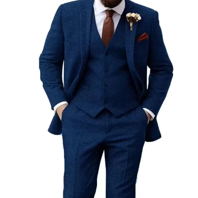 Costume homme 3 pièces à chevrons – CLEVI Paris