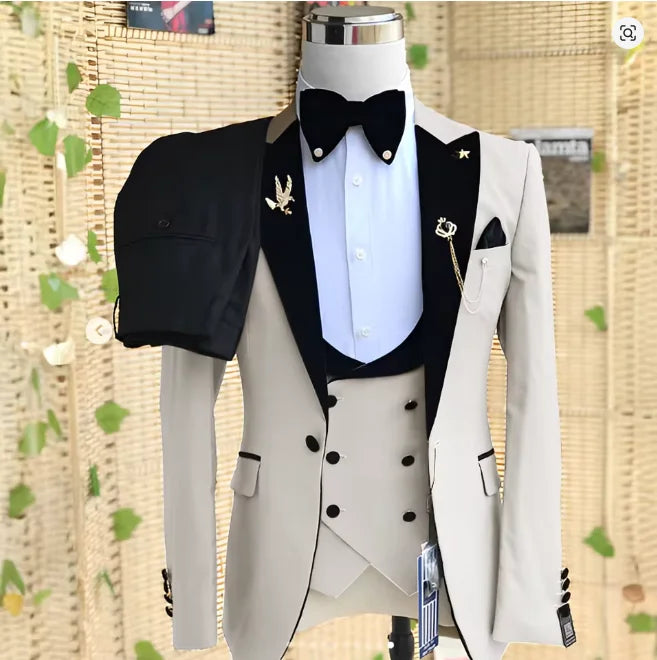 Costume homme 3 pièces à revers – CLEVI Paris