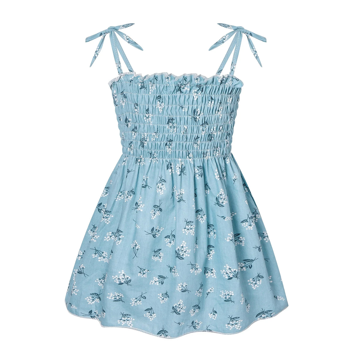 Robe fille d’été à motif floral – CLEVI Paris