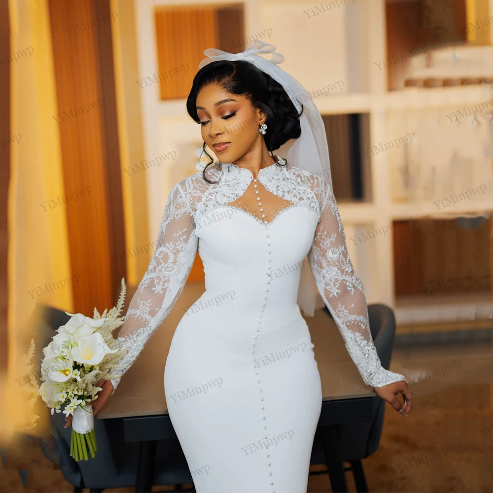Robe de mariée civile midi en satin – CLEVI Paris