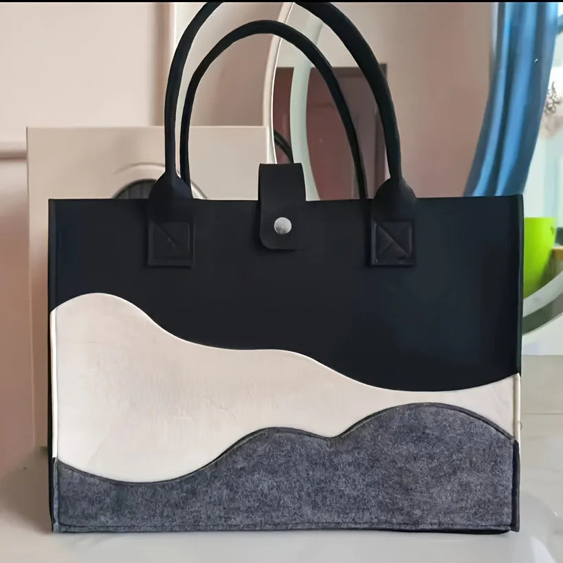 Sac Tote Rayé Toile Femme Multifonction – CLEVI Paris