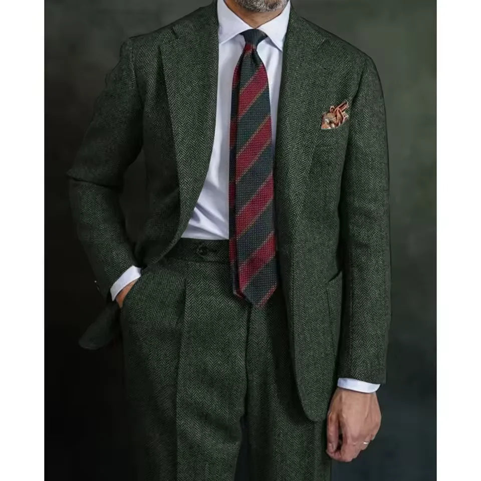 Costume homme à chevrons deux pièces – CLEVI Paris