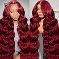 Perruque Lace Front Body Wave #99J Bordeaux Cheveux Humains – CLEVI Paris