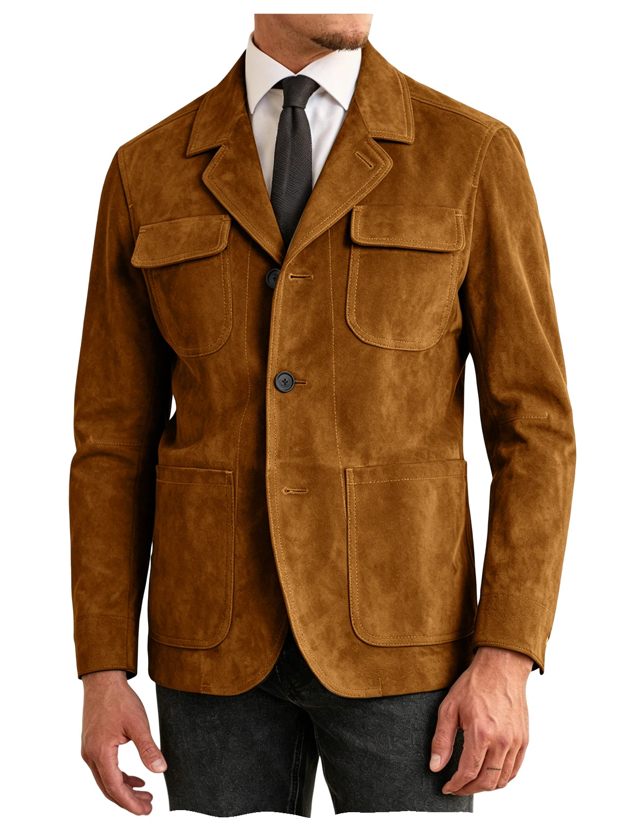 Veste Safari Suédine Homme – CLEVI Paris