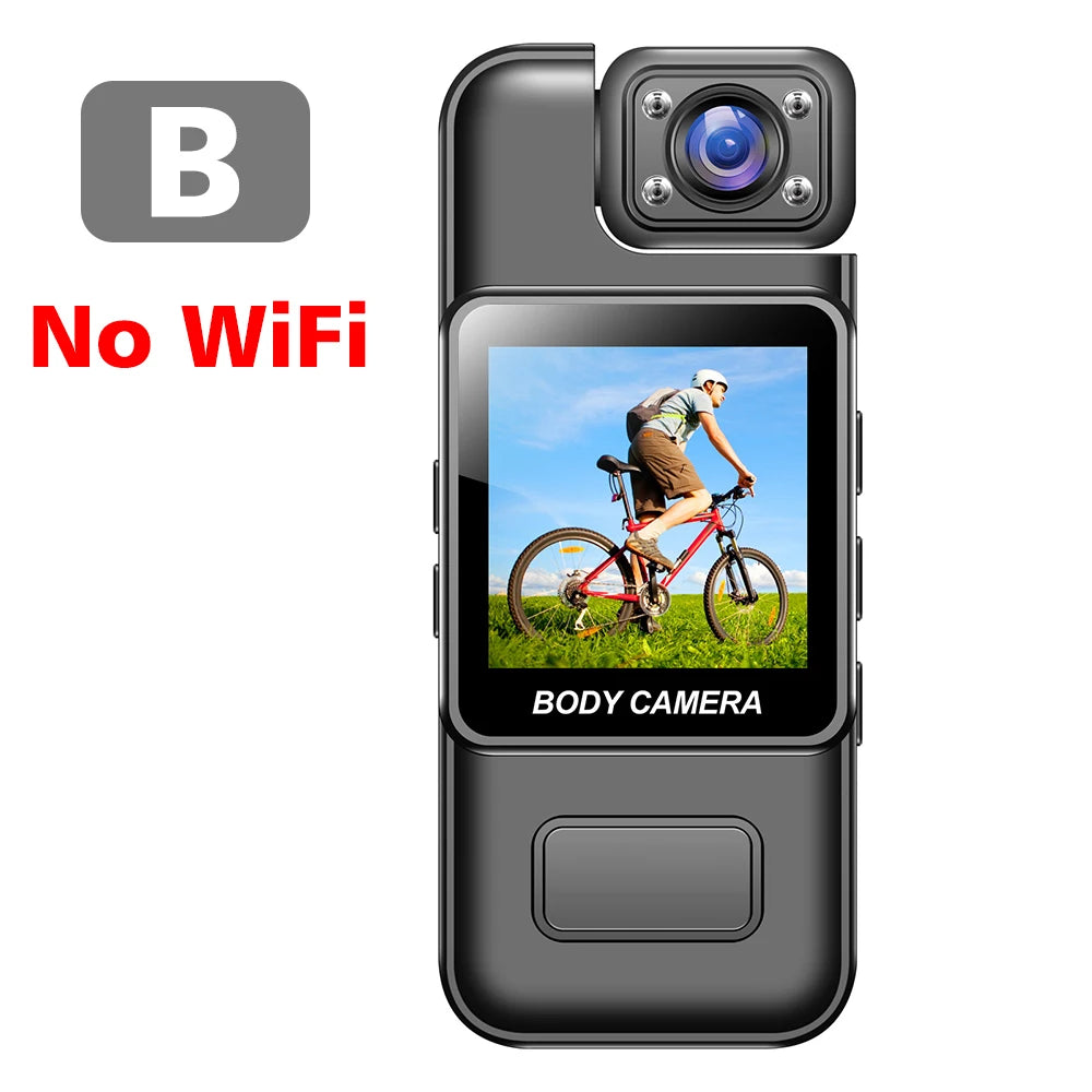 Mini Caméra Corporelle Occkic – 4K WiFi Hotspot Vision Nocturne IR 8h Écran 1,54" Clip Dorsal Sport Police – CLEVI Paris
