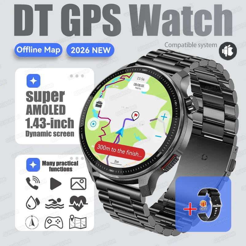 Montre GPS DTG6 AMOLED cartes hors ligne – CLEVI Paris