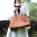 Grand Sac Cabas Cuir Véritable Vintage Femme 5 Coloris – CLEVI Paris