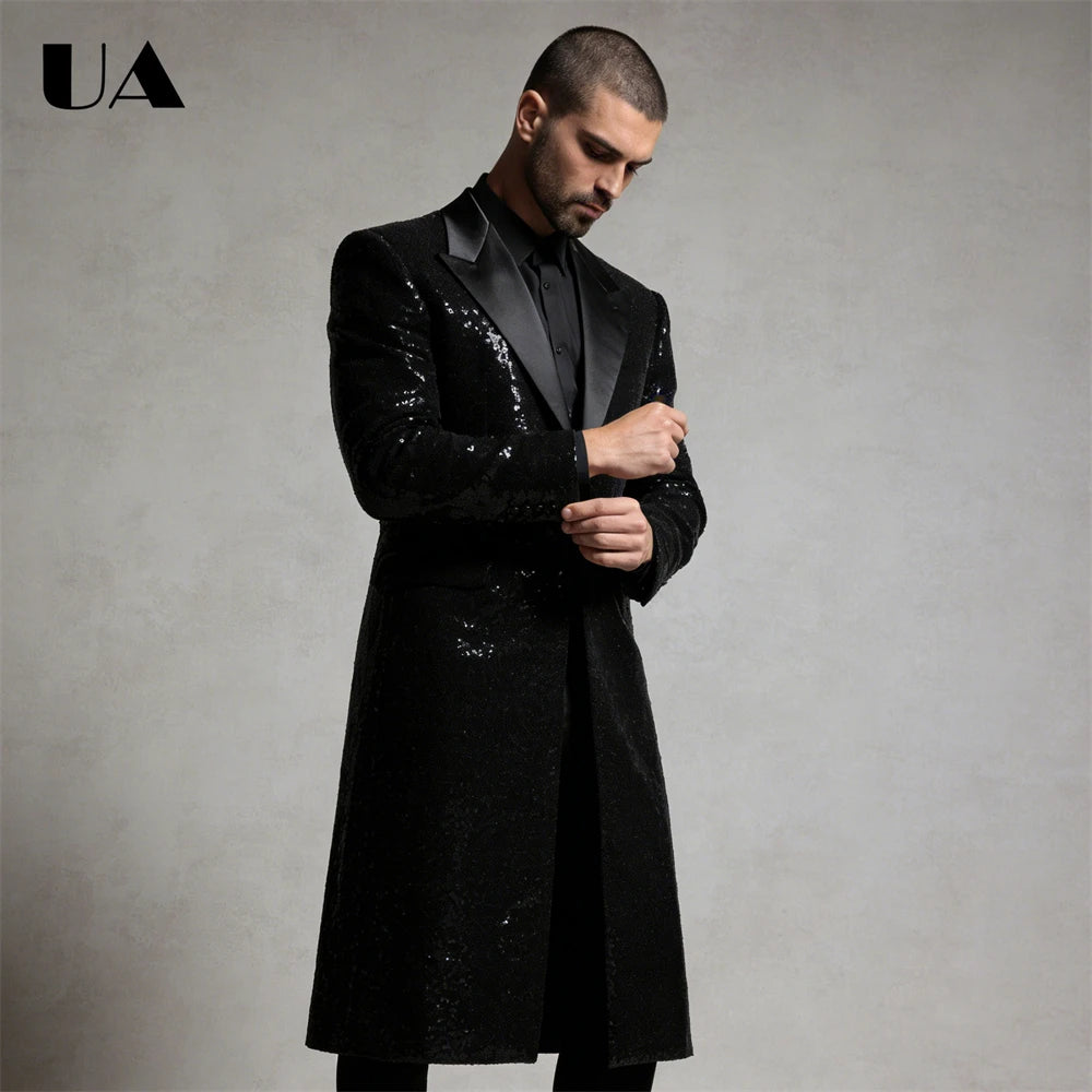 Veste Longue Homme à Paillettes – CLEVI Paris
