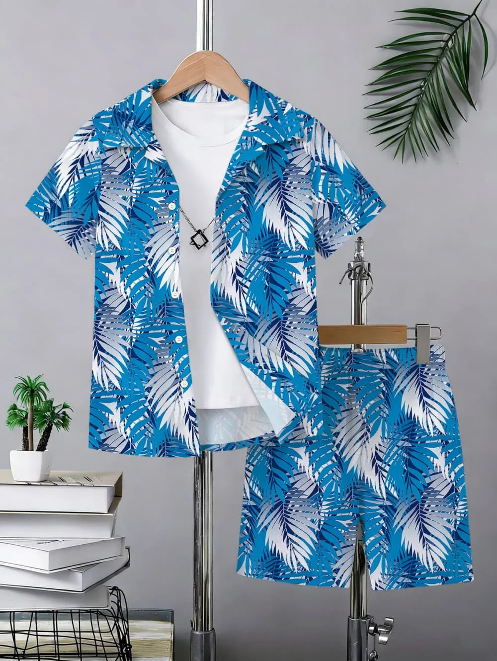 Ensemble garçon hawaïen haut et short – CLEVI Paris
