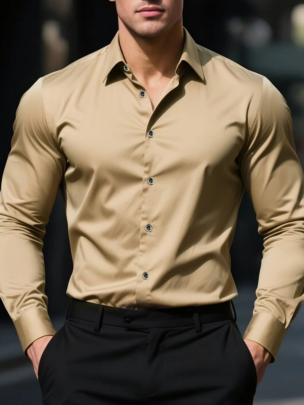 Chemise homme élégante unie – CLEVI Paris