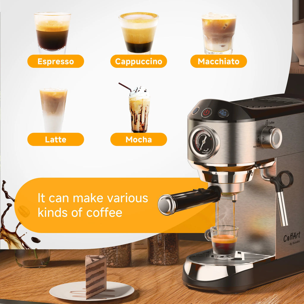 Machine expresso semi-automatique BioloMix 20 bars – CLEVI Paris