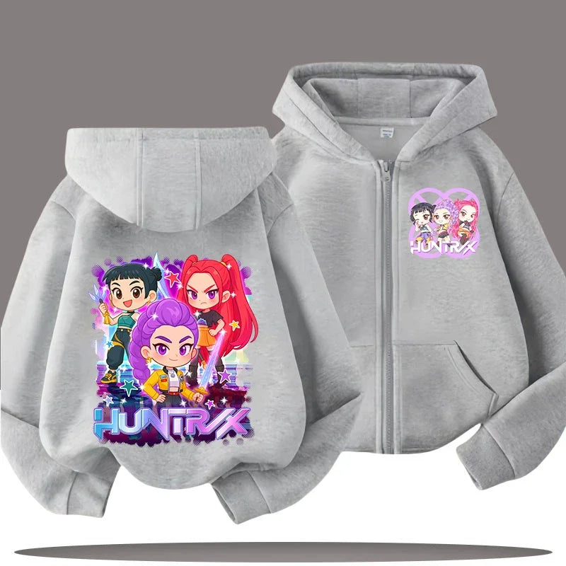 Sweat à capuche enfant zippé imprimé – CLEVI Paris