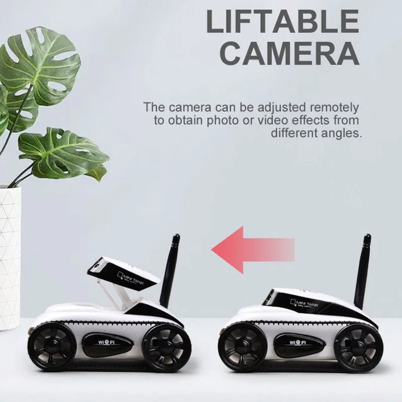 Tank Télécommandé FPV WiFi JIKEFUN Q101 – Caméra HD, Transmission en Direct & Contrôle par Application – CLEVI Paris