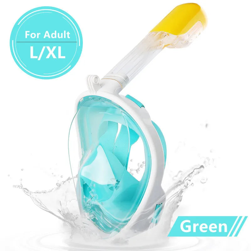 Masque de Plongée Plein Visage Anti-Buée – Snorkeling Adulte & Enfant