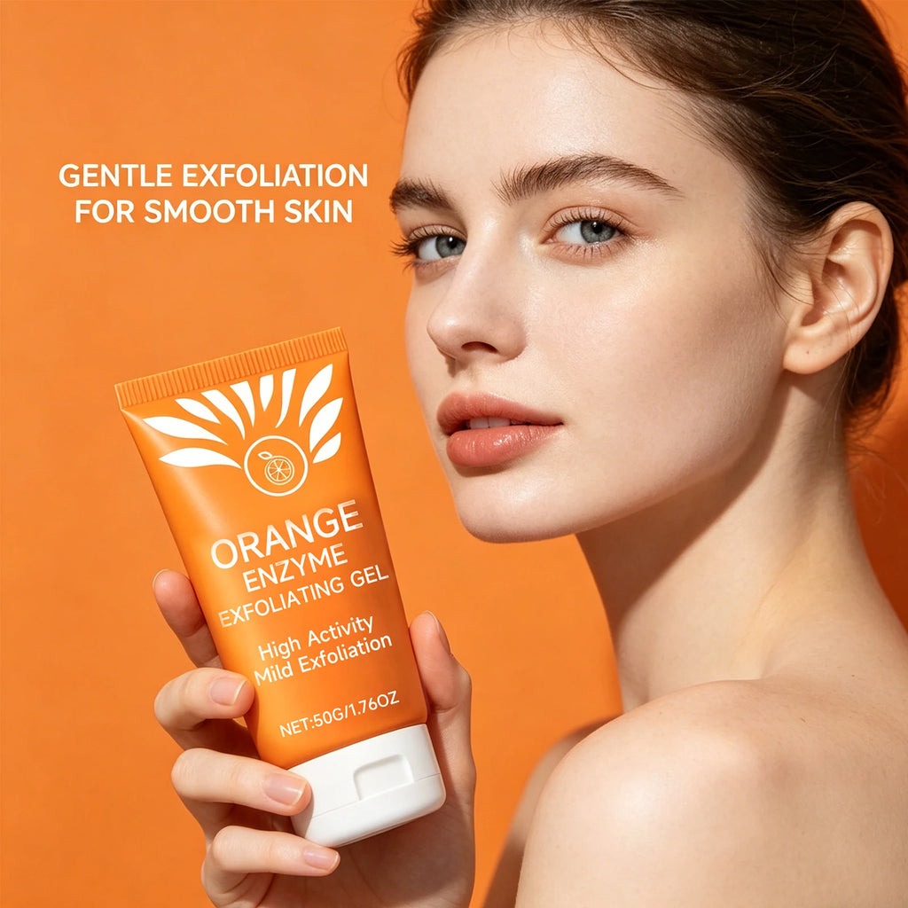 Gel Exfoliant Enzyme d'Orange 50g – Exfoliation Douce Visage & Corps, Nettoie les Pores – CLEVI Paris