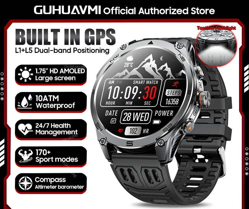 Montre connectée GUHUAVMI M70 AMOLED – CLEVI Paris