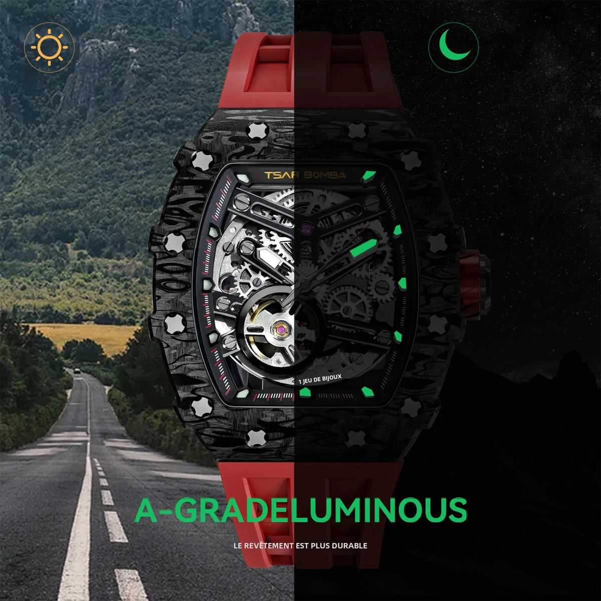 Montre mécanique TSAR BOMBA TB8208CF – CLEVI Paris