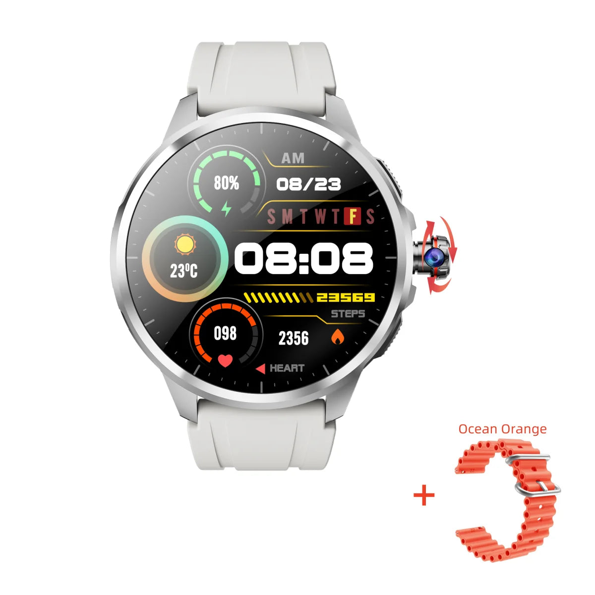 Montre Android H99 AMOLED avec caméra – CLEVI Paris
