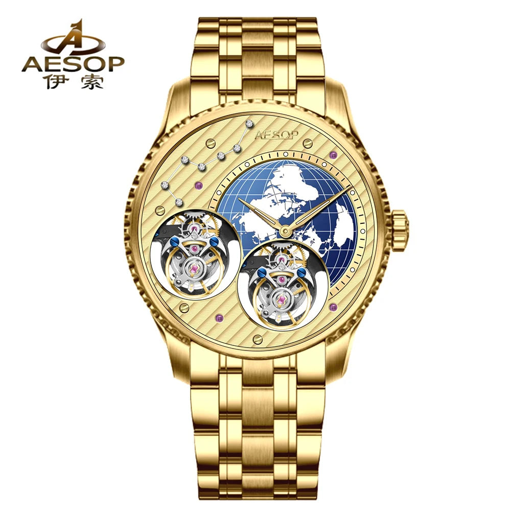 Montre mécanique AESOP à cadran squelette – CLEVI Paris