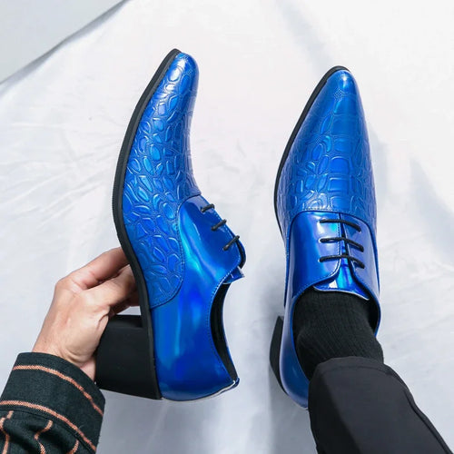 Chaussures Homme Rehaussantes Cuir Verni Oxford Bout Pointu Mariage Casual – CLEVI Paris