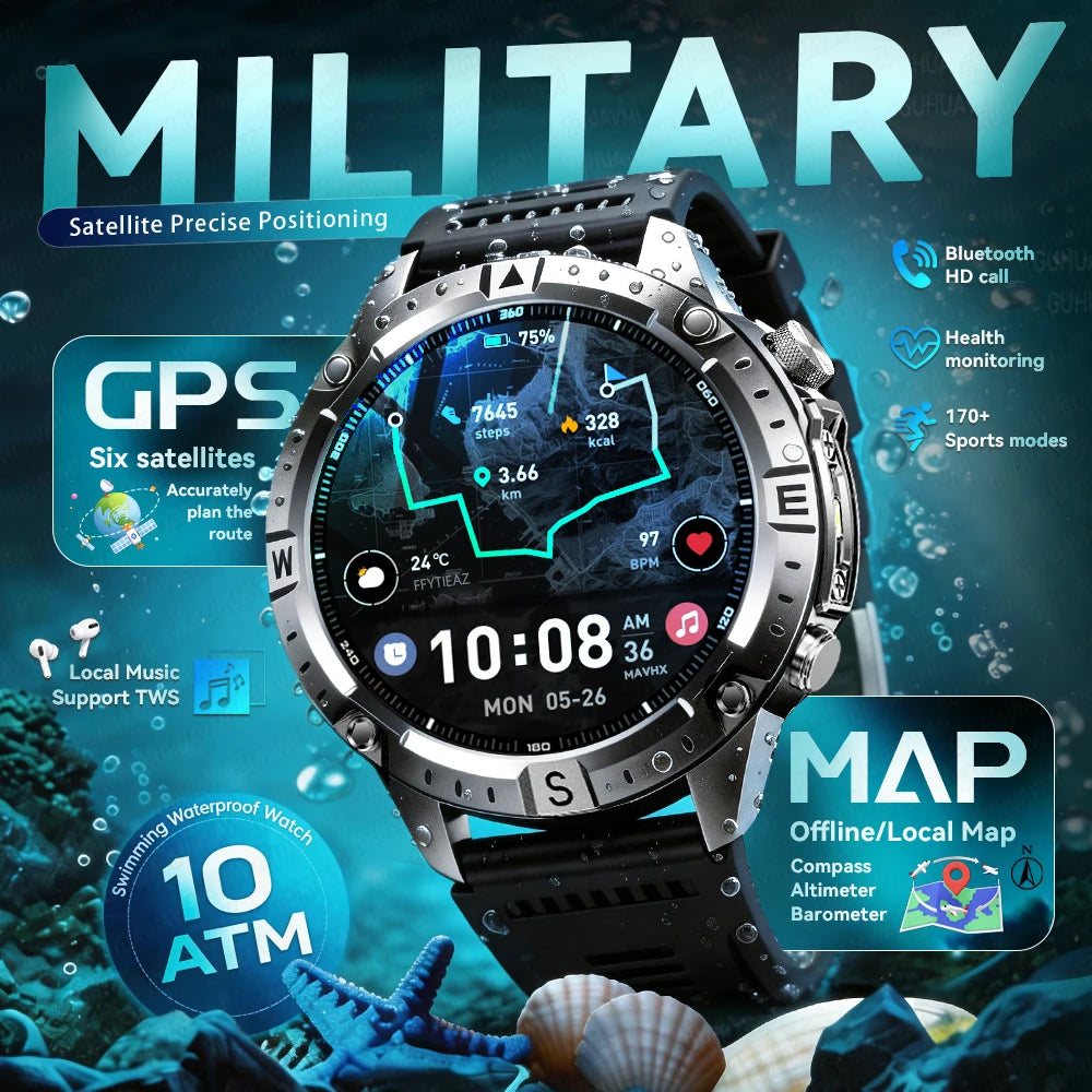 Montre GPS AMOLED avec cartes hors ligne – CLEVI Paris