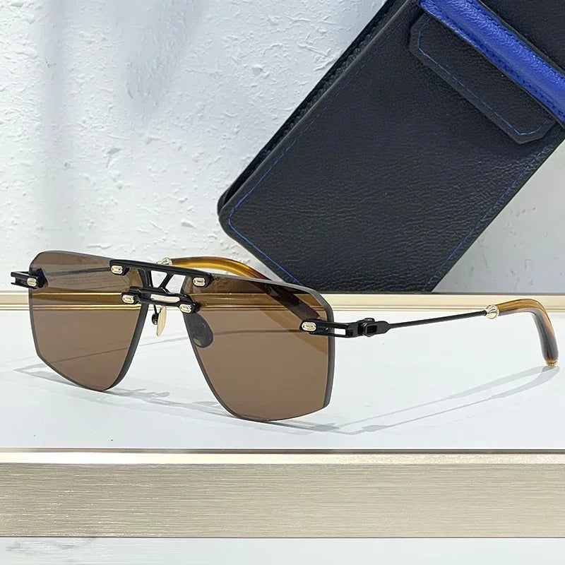 Lunettes de Soleil Sans Monture Alliage UV400 Unisexe – CLEVI Paris