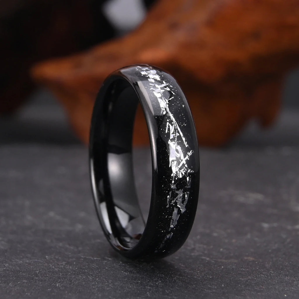 Bague Couple en Tungstène 6 mm, Noire ou Dorée – CLEVI Paris