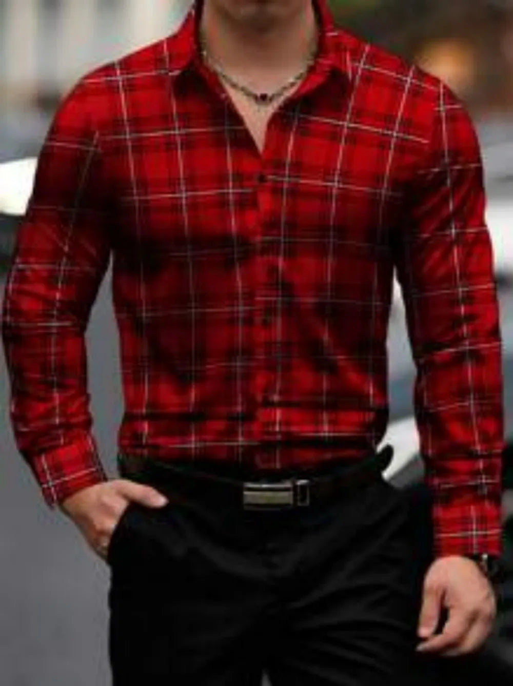 Chemise homme à carreaux en soie – CLEVI Paris