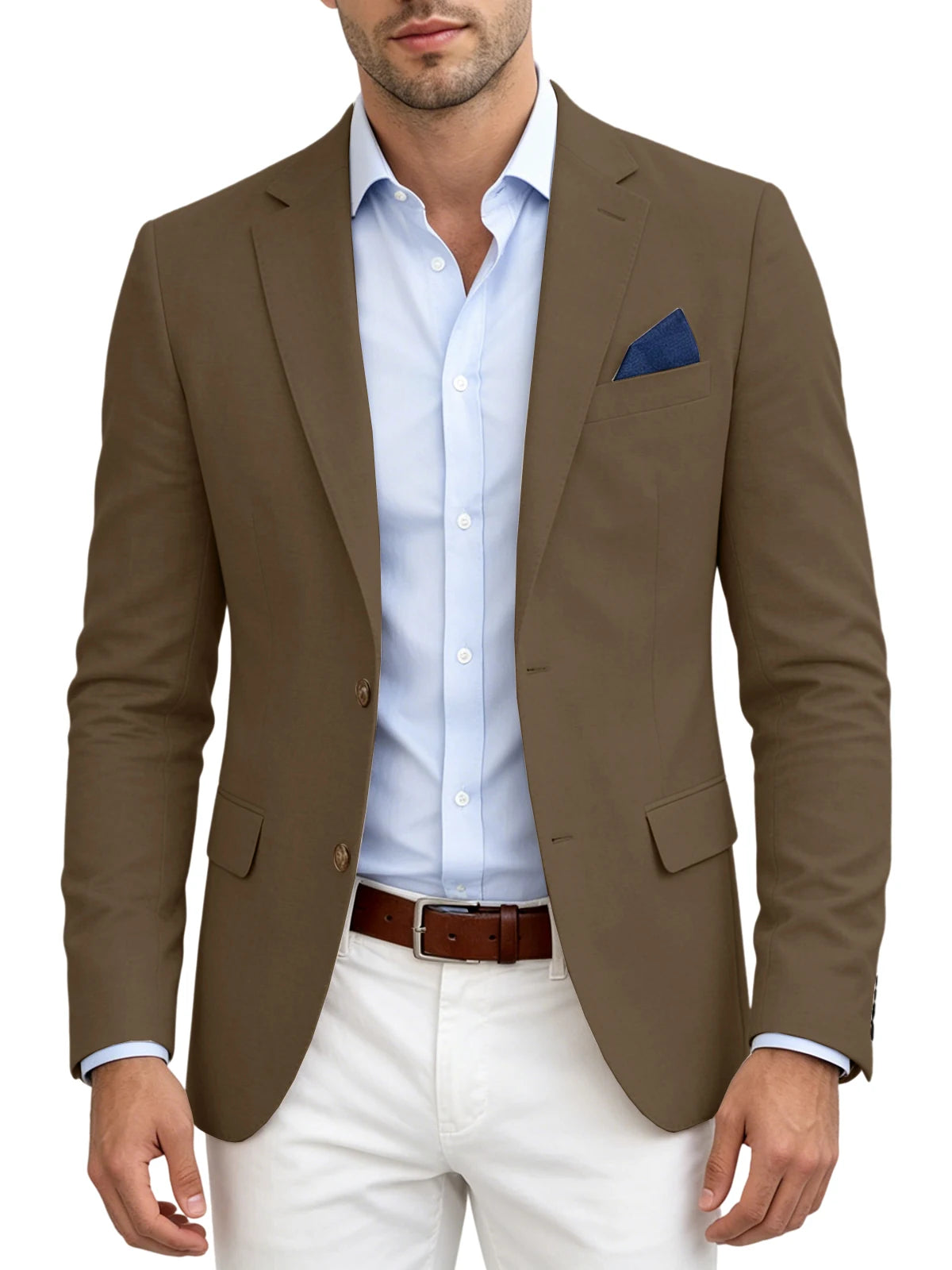 Blazer homme en lin mélangé, 2 boutons – CLEVI Paris
