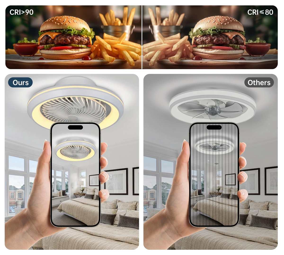 Plafonnier ventilateur avec télécommande – CLEVI Paris