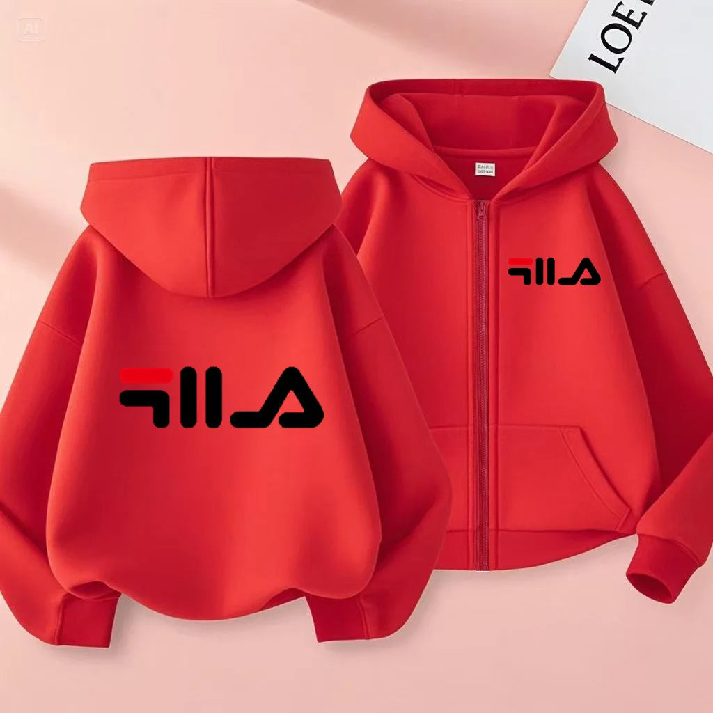 Sweat enfant zippé à capuche unisexe – CLEVI Paris
