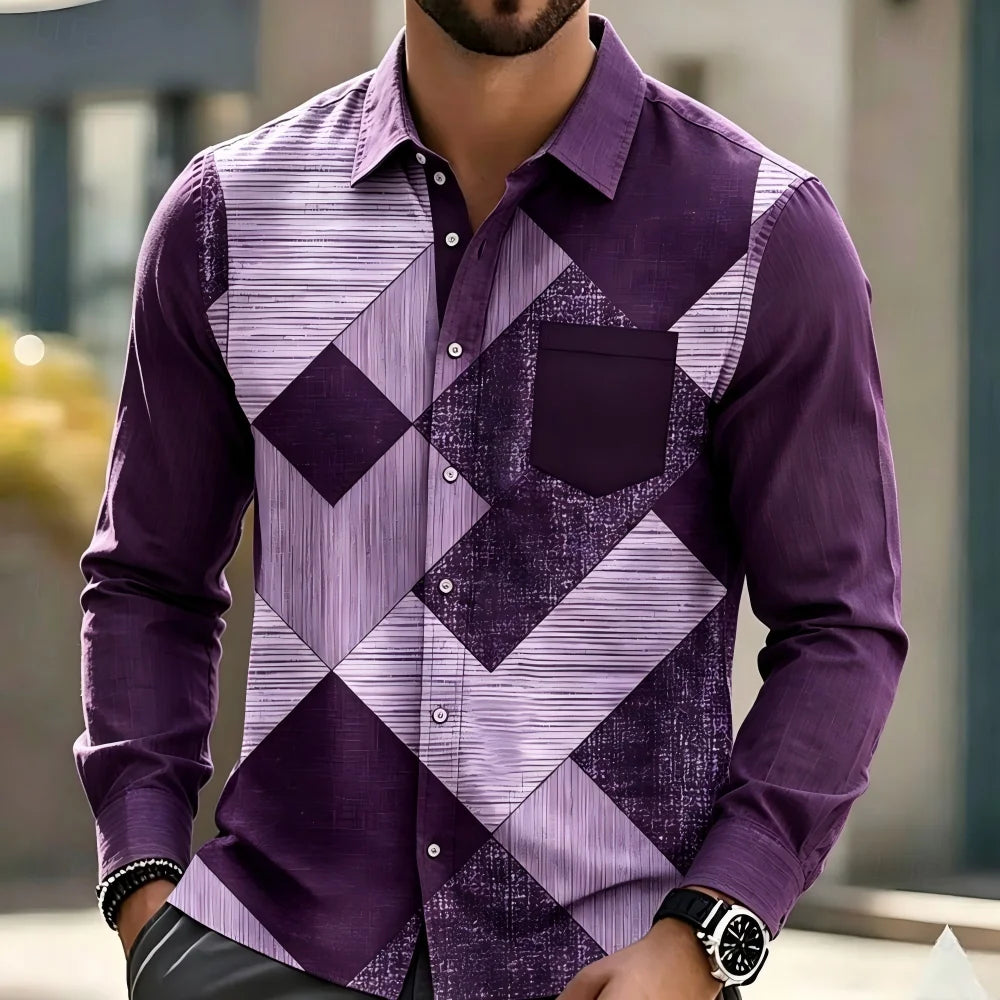Chemise homme patchwork à carreaux – CLEVI Paris