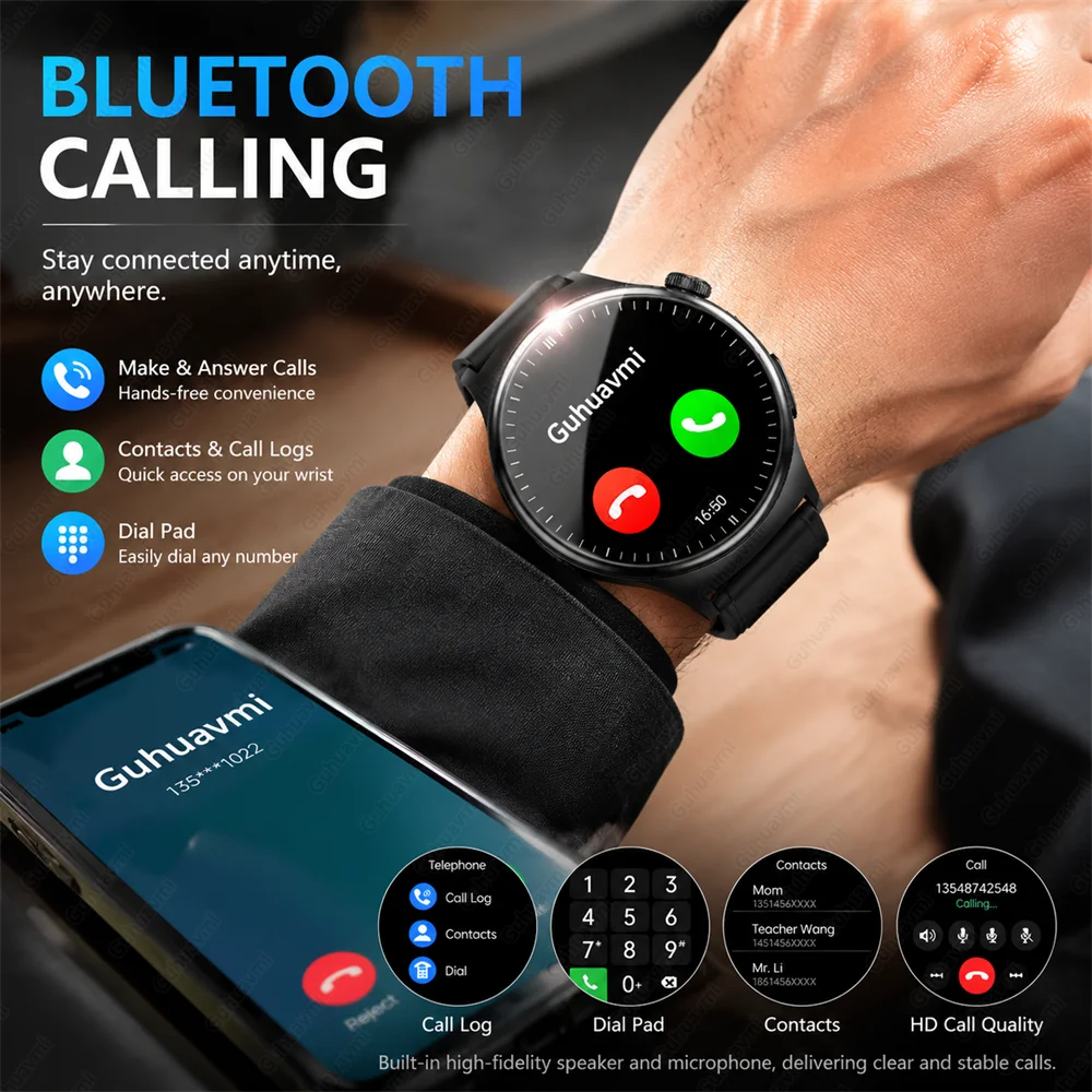 Montre GUHUAVMI AMOLED 1,43″ Bluetooth – CLEVI Paris