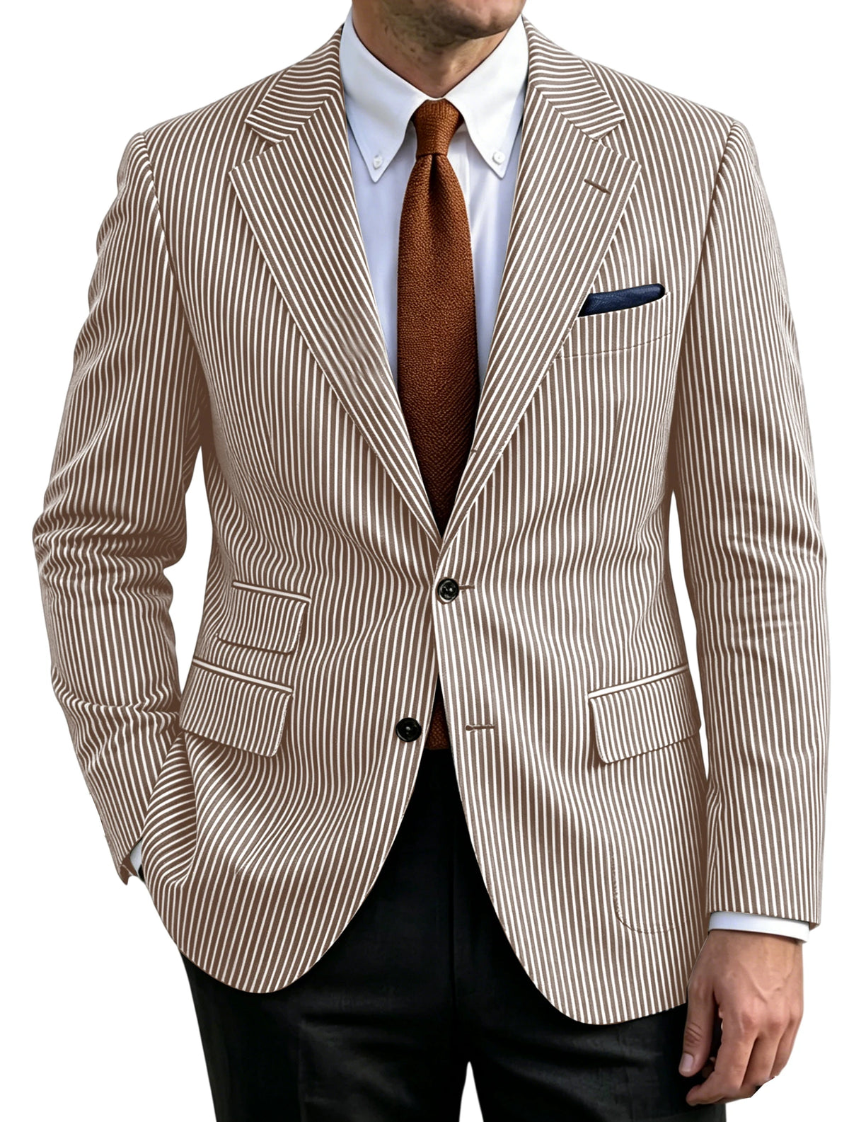 Blazer rayé homme en coton – CLEVI Paris