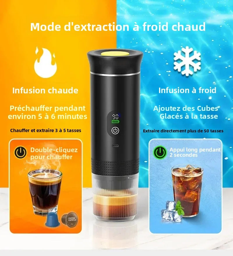Machine expresso portable sans fil, 3-en-1, 20 bars – CLEVI Paris