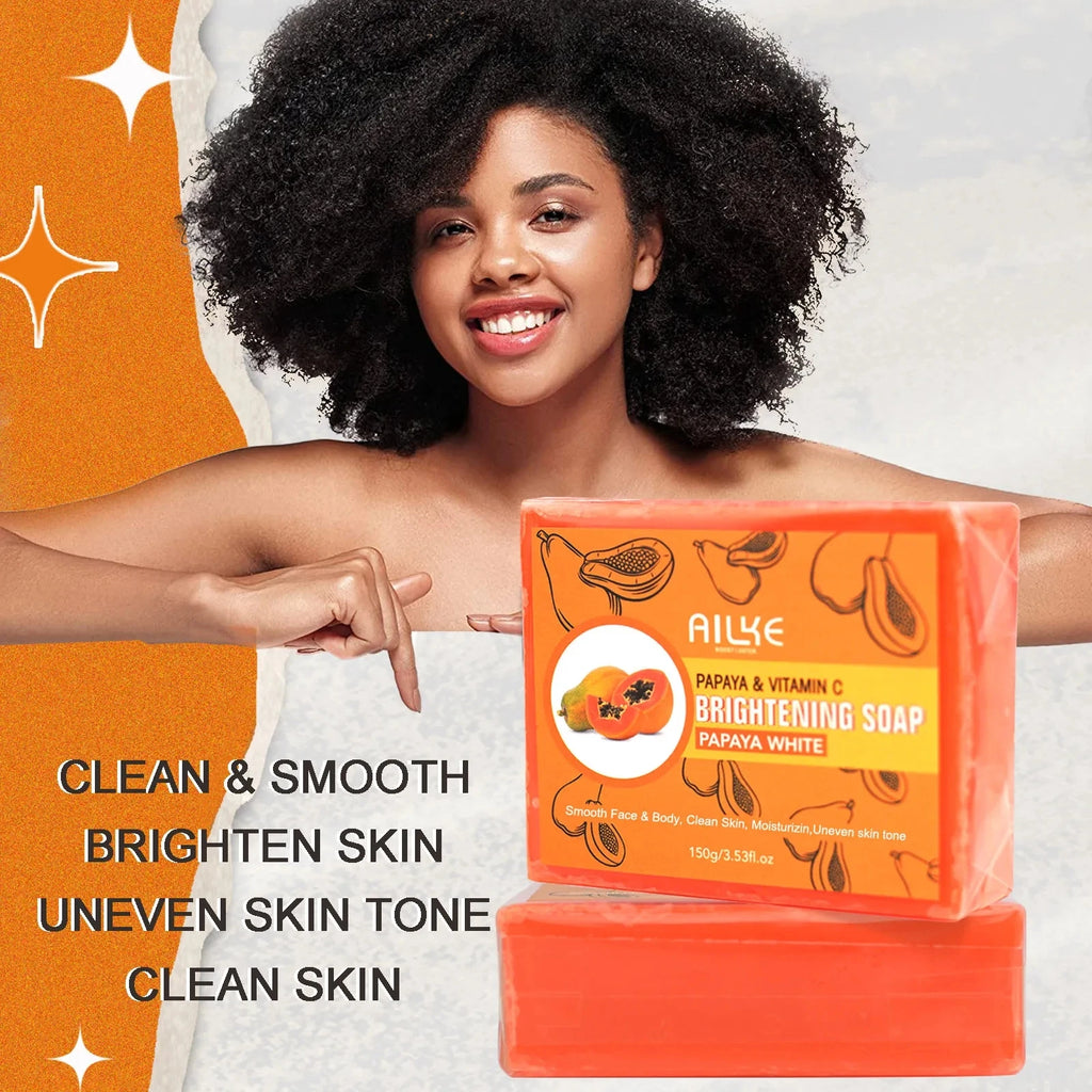 Gamme Multi-Vitamines Éclaircissante AILKE – Lotion, Sérum, Crème & Savon Papaye Anti-Taches – CLEVI Paris