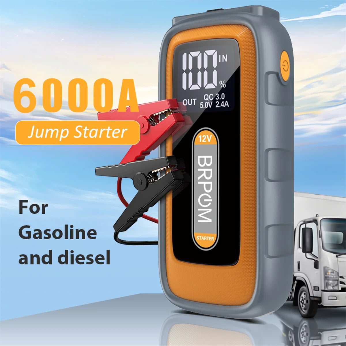 Booster de batterie voiture 12 V avec pompe – CLEVI Paris
