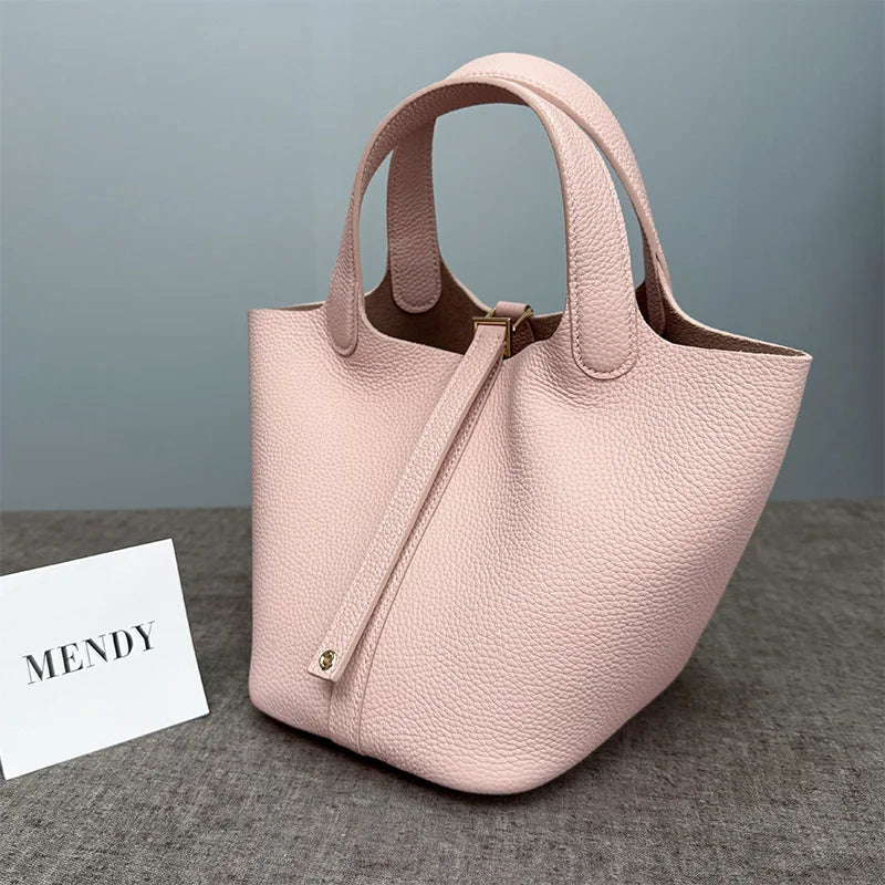 Sac Seau Cuir Togo Véritable Femme 2 Tailles Quincaillerie Or/Argent – CLEVI Paris