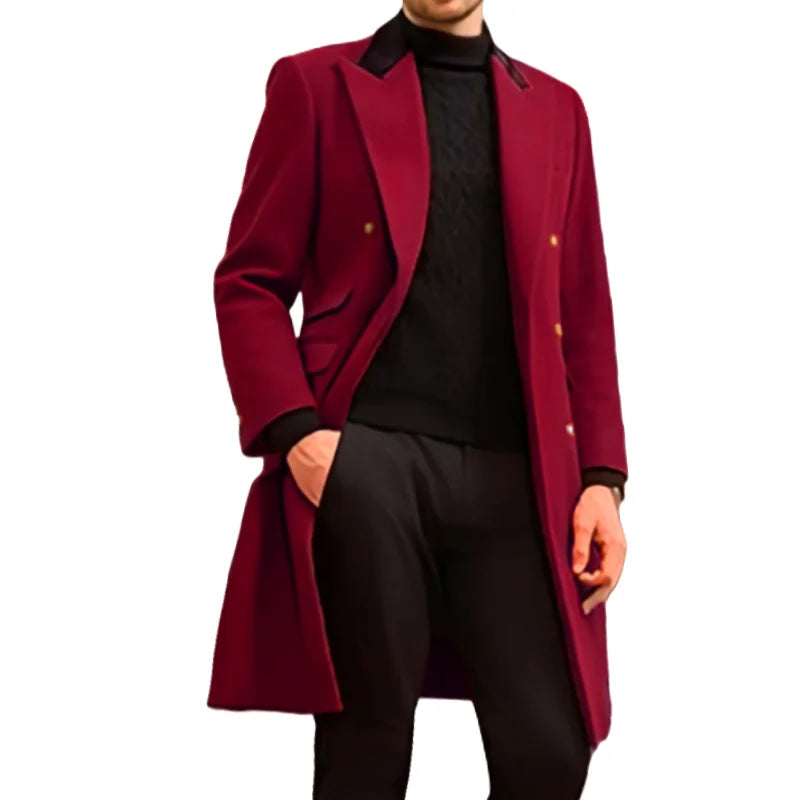 Manteau homme long croisé – CLEVI Paris