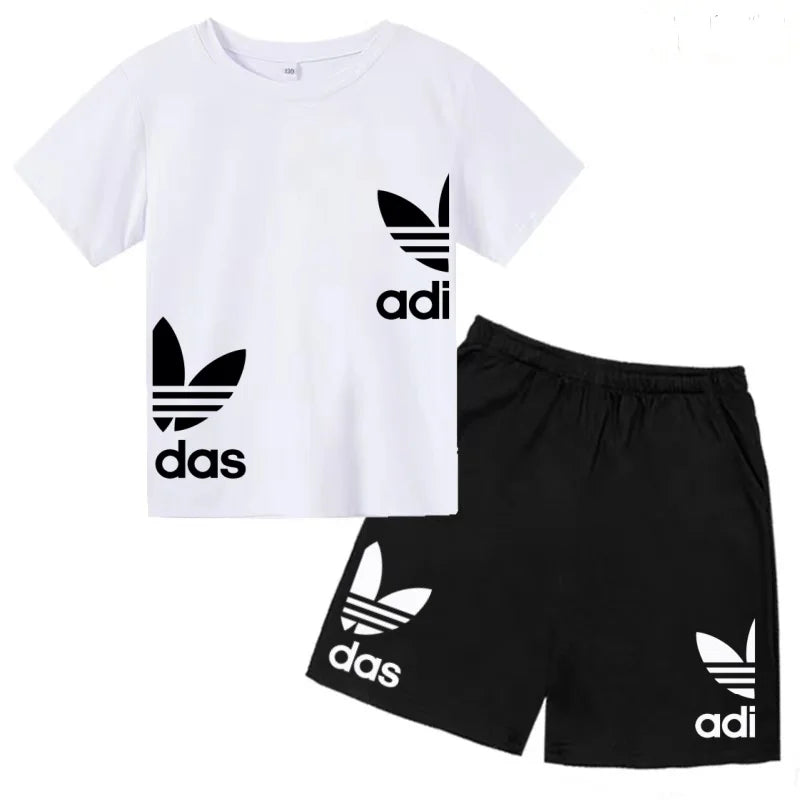 Ensemble enfant T-shirt à lettres et short – CLEVI Paris