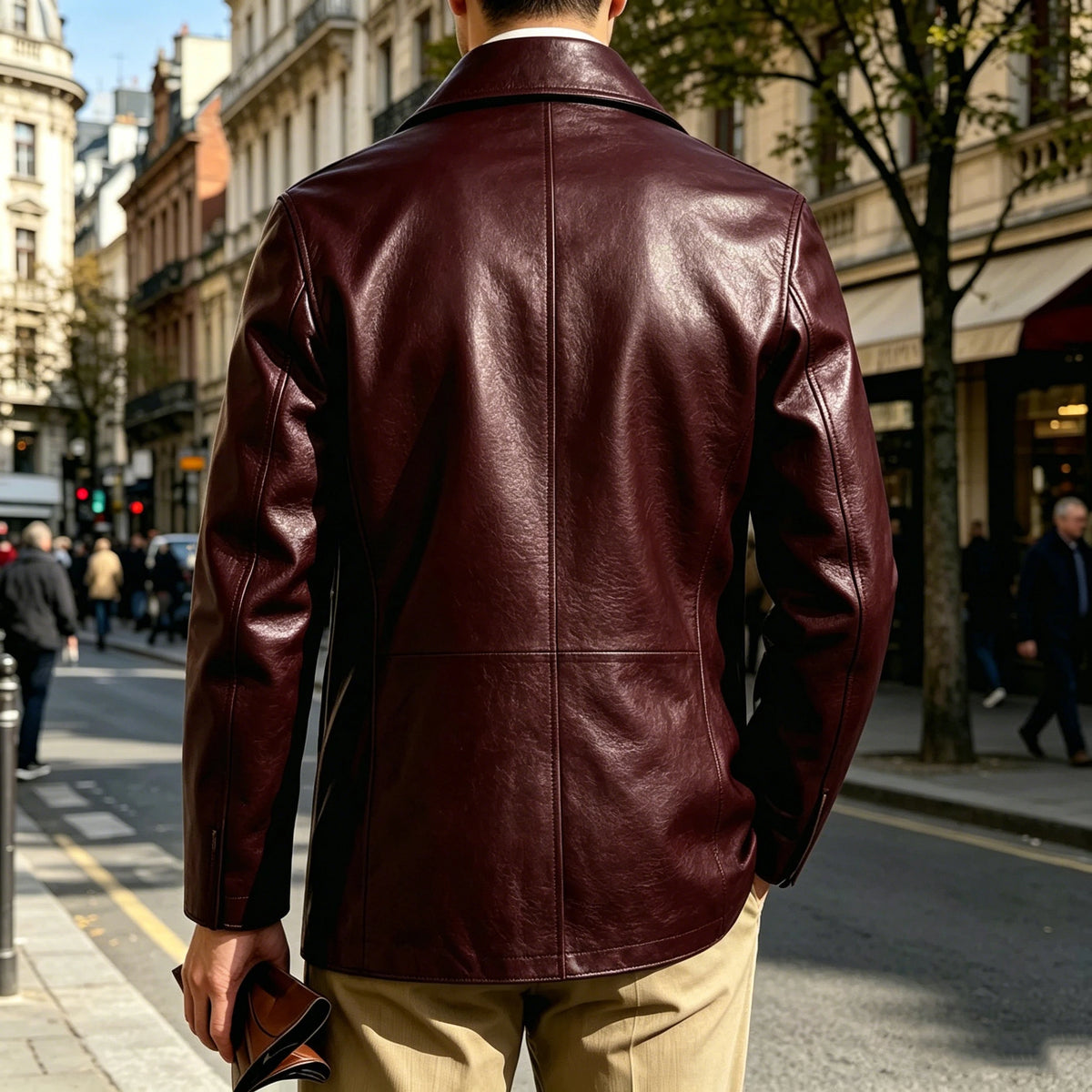 Blazer croisé effet cuir homme – CLEVI Paris