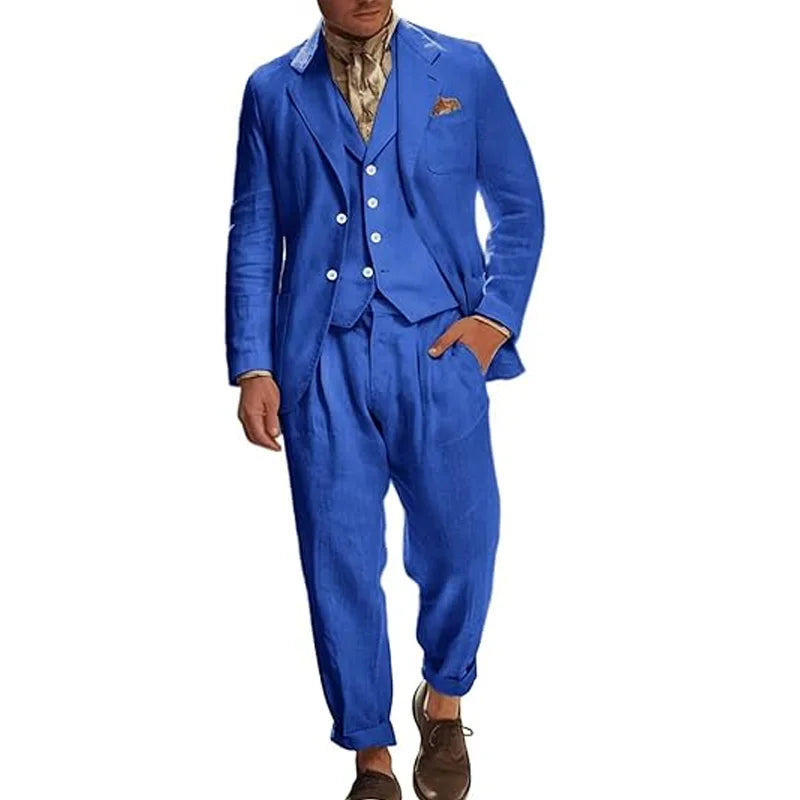 Costume Lin Homme 3 Pièces – CLEVI Paris
