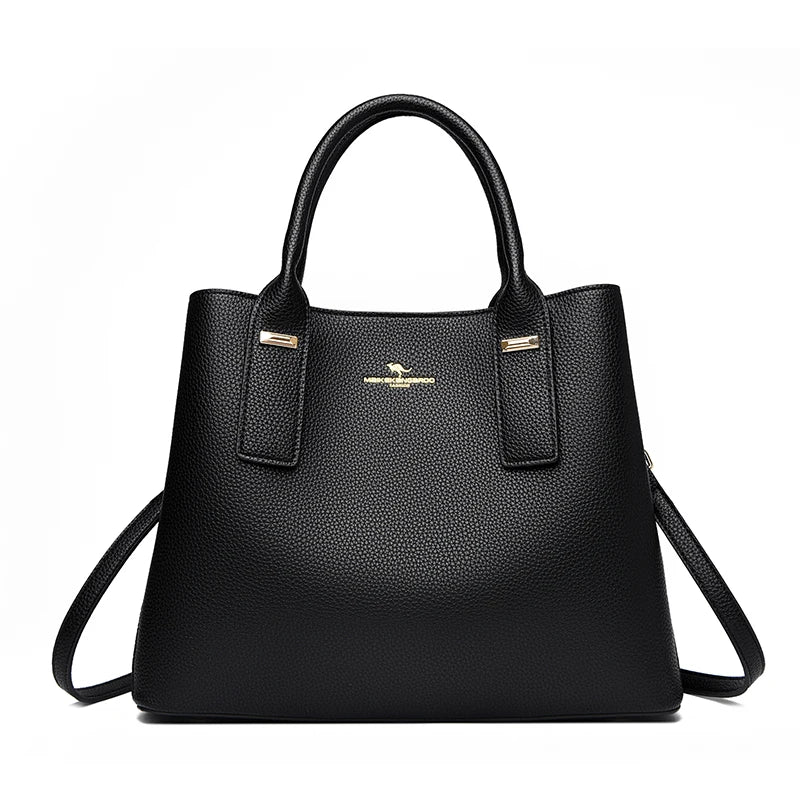 Sac Bandoulière Femme Cuir Microfibre 3 Couches Grande Capacité – CLEVI Paris