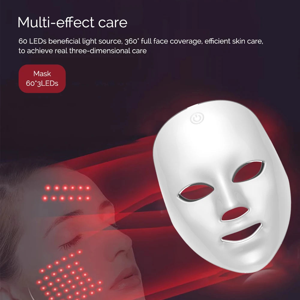 Masque facial LED 7 couleurs USB-C – CLEVI Paris