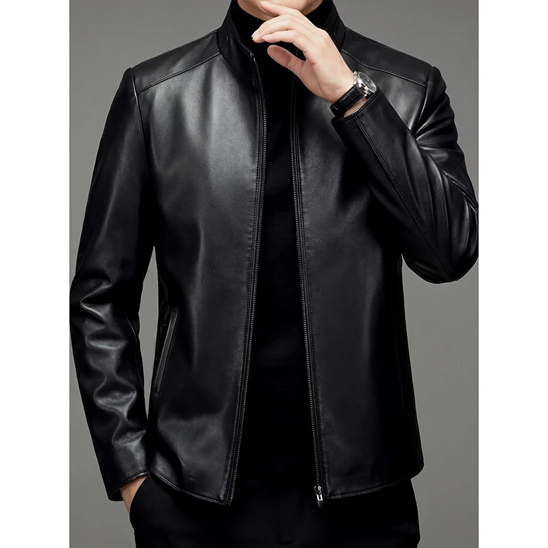 Veste homme noire zippée, deux cols au choix – CLEVI Paris