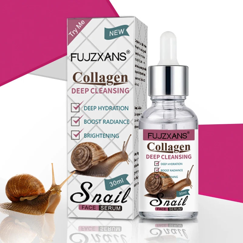 Sérum Bave d'Escargot FUJZXANS 30ml – Niacinamide, Acide Hyaluronique & Collagène – CLEVI Paris